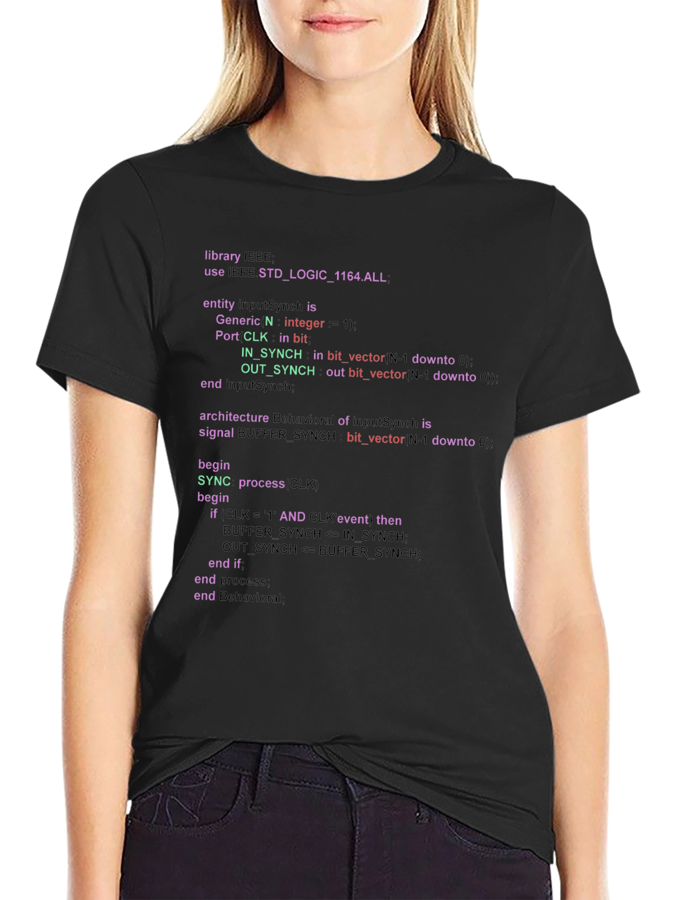 Coder T-Shirt - VHDL Program Code