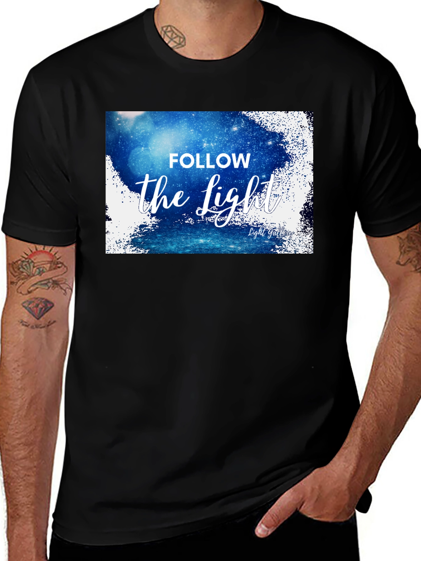 Follow the Light Graphic Tee - Black