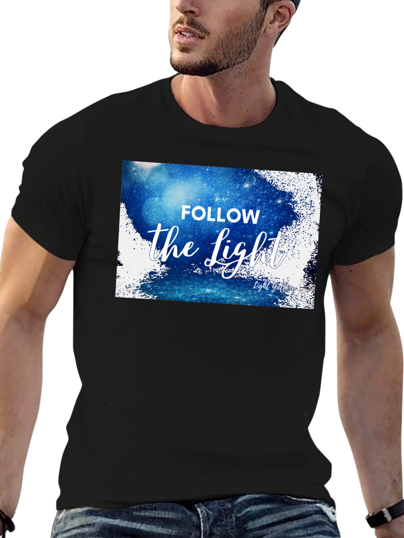Follow the Light Graphic Tee - Black