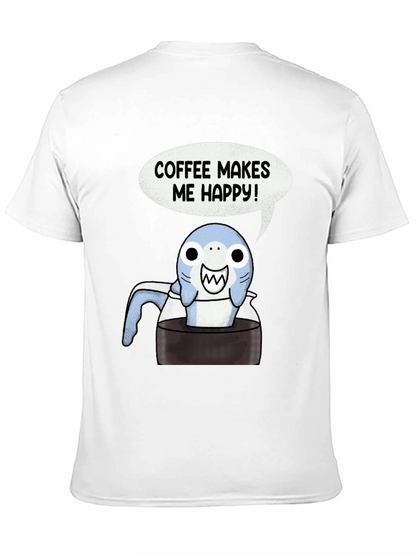 Coffee Shark T-Shirt - Makes Me Happy Tee