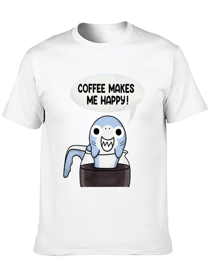 Coffee Shark T-Shirt - Makes Me Happy Tee