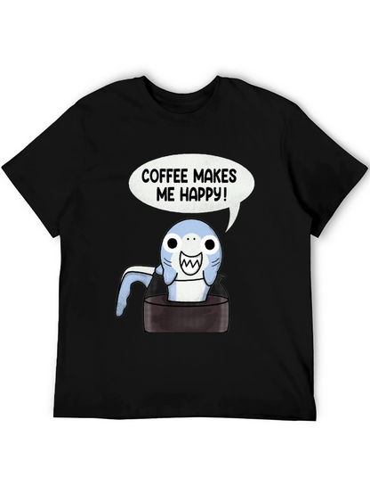 Coffee Shark T-Shirt - Makes Me Happy Tee