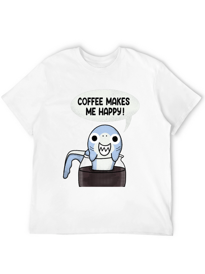 Coffee Shark T-Shirt - Makes Me Happy Tee