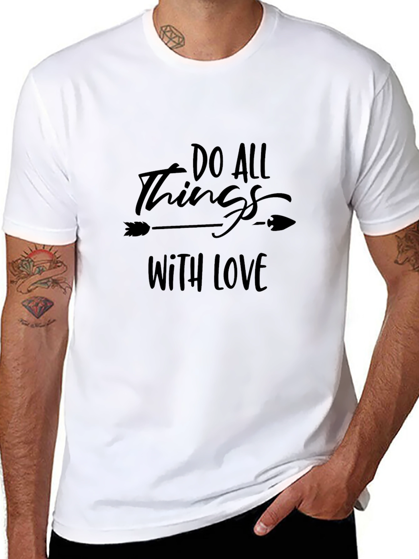 Do All Things with Love T-Shirt - Black