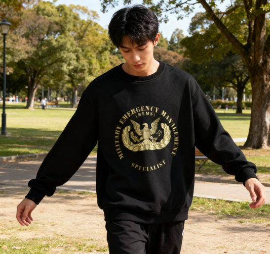 MEMS Official Emblem Black Crewneck Sweatshirt