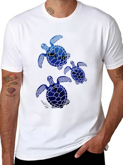 Sea Turtle Graphic Tee -  Mens Black T-Shirt