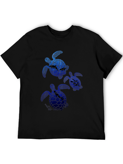 Sea Turtle Graphic Tee -  Mens Black T-Shirt