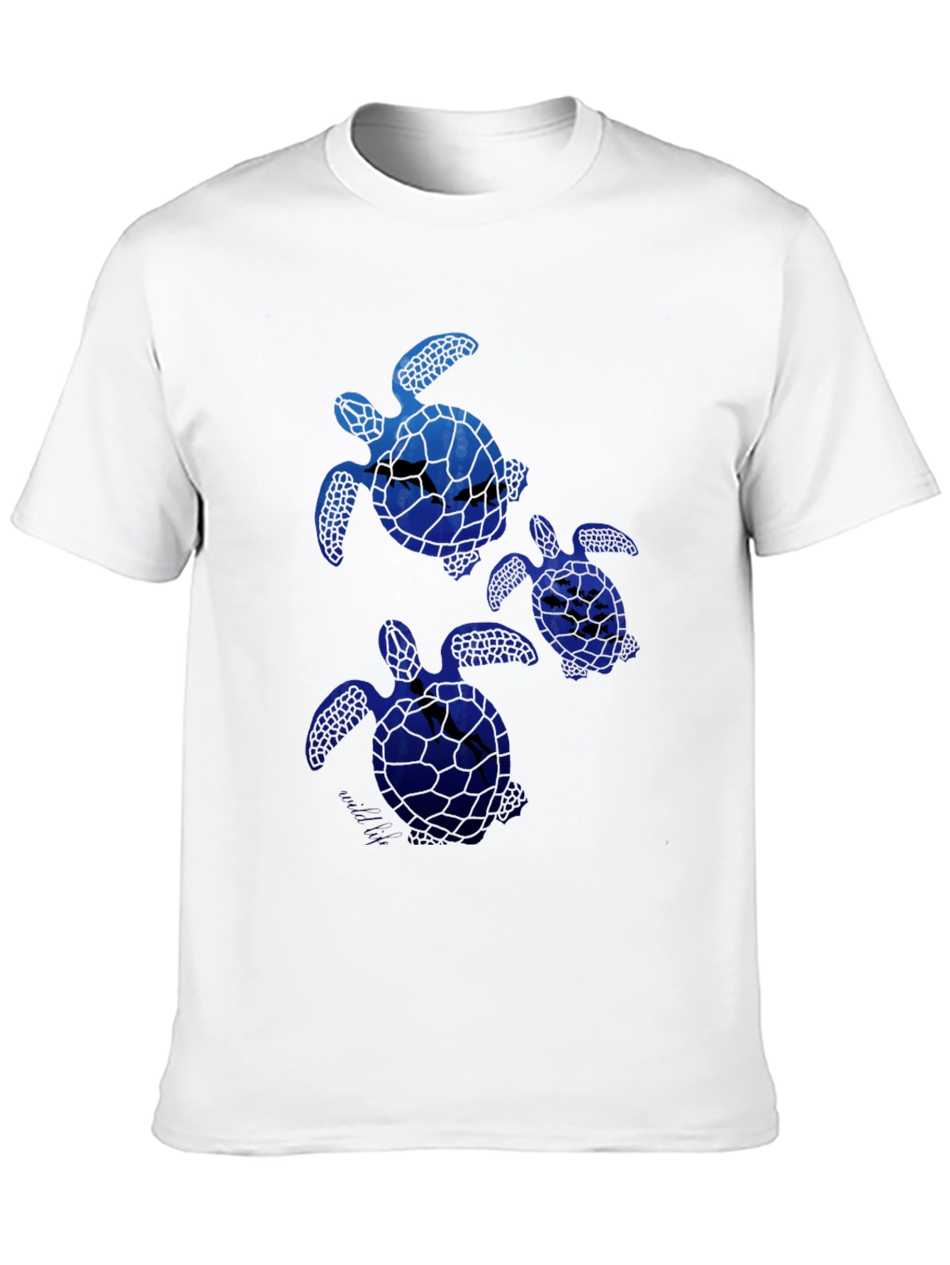 Sea Turtle Graphic Tee -  Mens Black T-Shirt