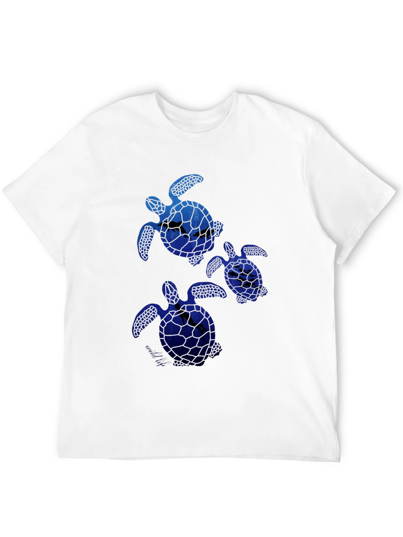 Sea Turtle Graphic Tee -  Mens Black T-Shirt
