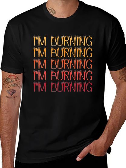 Im Burning Graphic Tee - Trendy Black T-Shirt