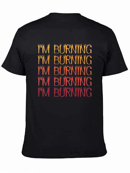 Im Burning Graphic Tee - Trendy Black T-Shirt