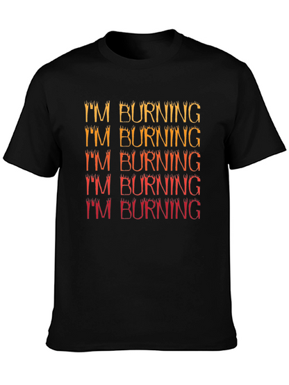 Im Burning Graphic Tee - Trendy Black T-Shirt