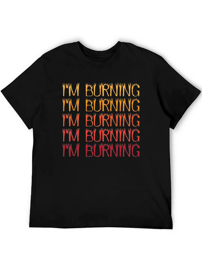 Im Burning Graphic Tee - Trendy Black T-Shirt