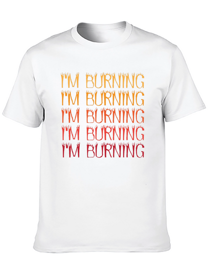 Im Burning Graphic Tee - Trendy Black T-Shirt