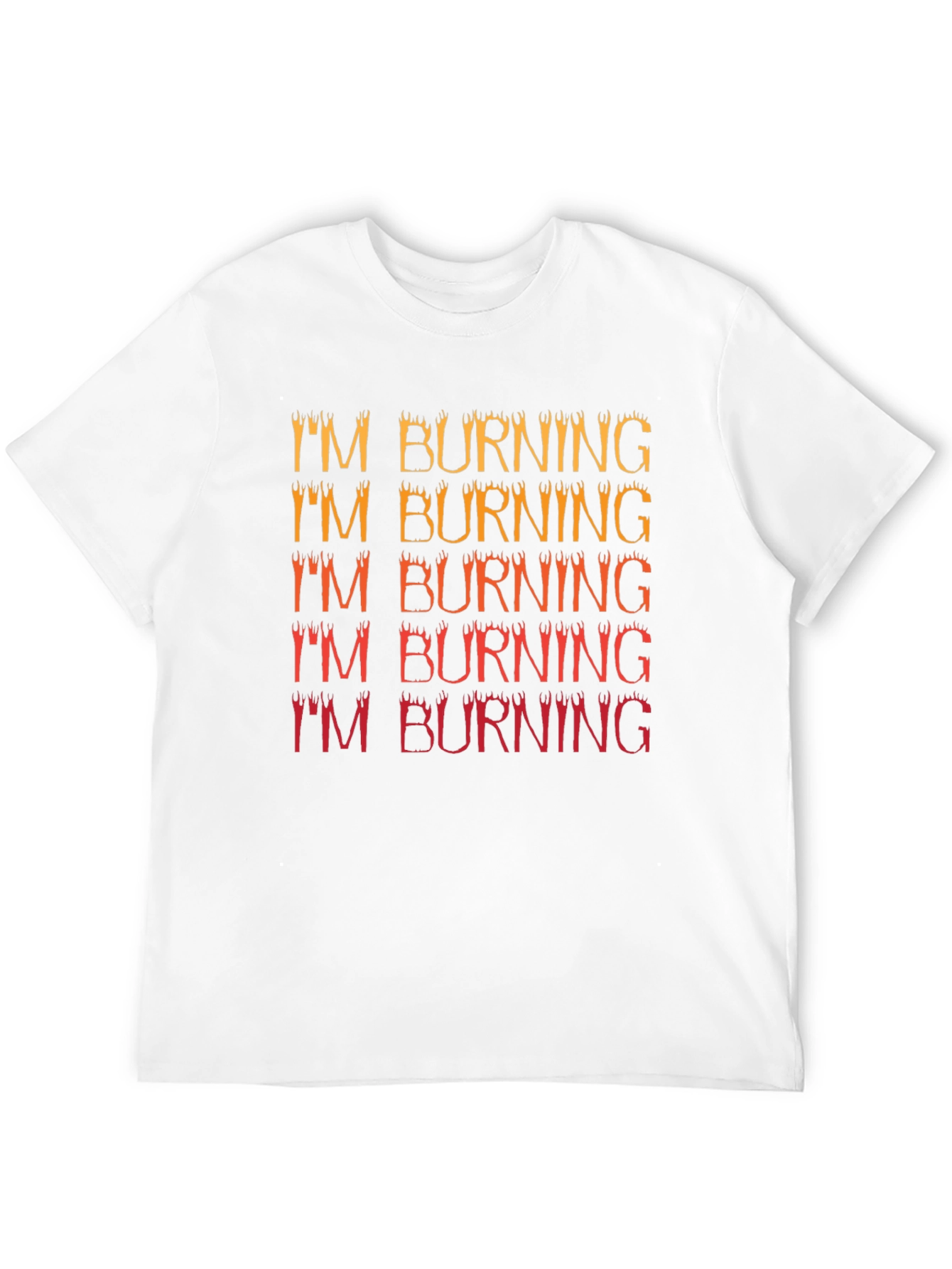 Im Burning Graphic Tee - Trendy Black T-Shirt