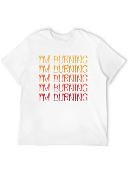 Im Burning Graphic Tee - Trendy Black T-Shirt