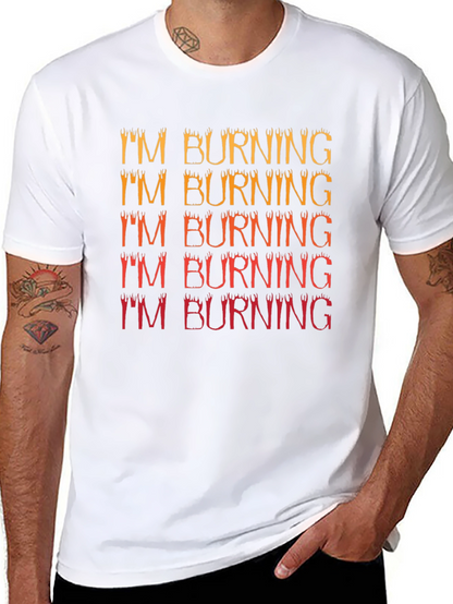 Im Burning Graphic Tee - Trendy Black T-Shirt