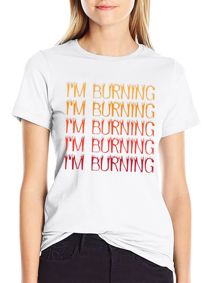 Im Burning Graphic Tee - Trendy Black T-Shirt