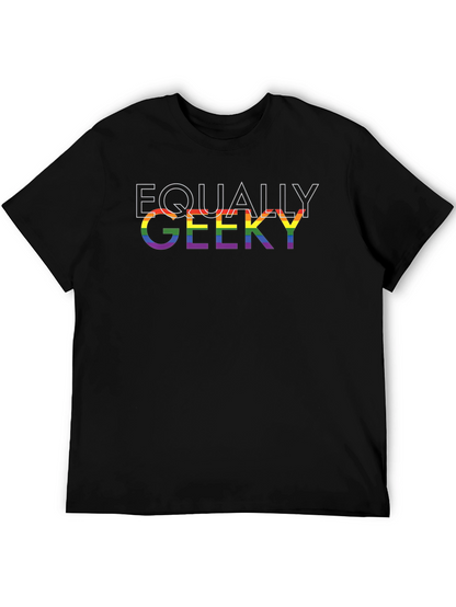 Equally Geeky Pride T-Shirt - LGBTQ+ Rainbow Graphic Tee
