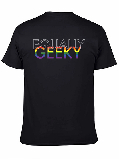 Equally Geeky Pride T-Shirt - LGBTQ+ Rainbow Graphic Tee
