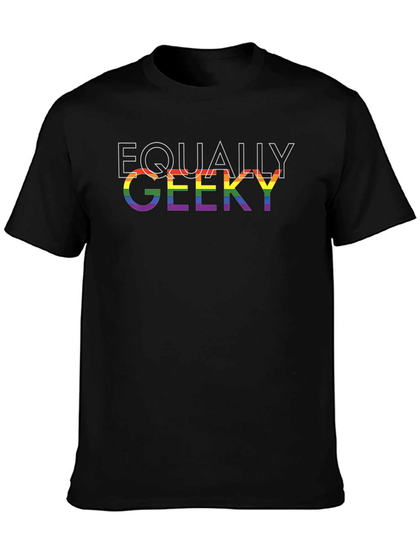 Equally Geeky Pride T-Shirt - LGBTQ+ Rainbow Graphic Tee