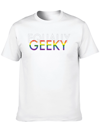 Equally Geeky Pride T-Shirt - LGBTQ+ Rainbow Graphic Tee