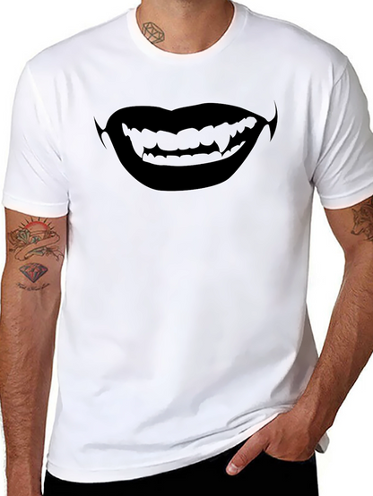 Vampire Smile Graphic T-Shirt - Halloween Ready