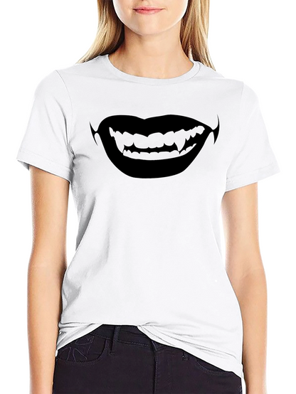 Vampire Smile Graphic T-Shirt - Halloween Ready