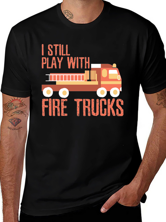 Fire Trucks T-Shirt - Play with Fire Trucks!
