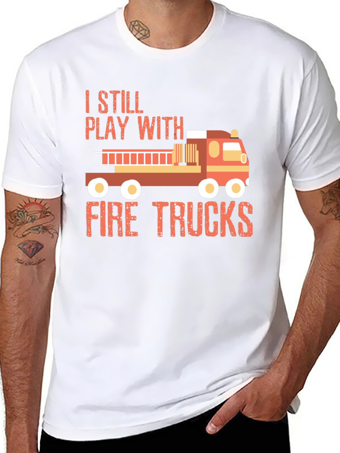 Fire Trucks T-Shirt - Play with Fire Trucks!
