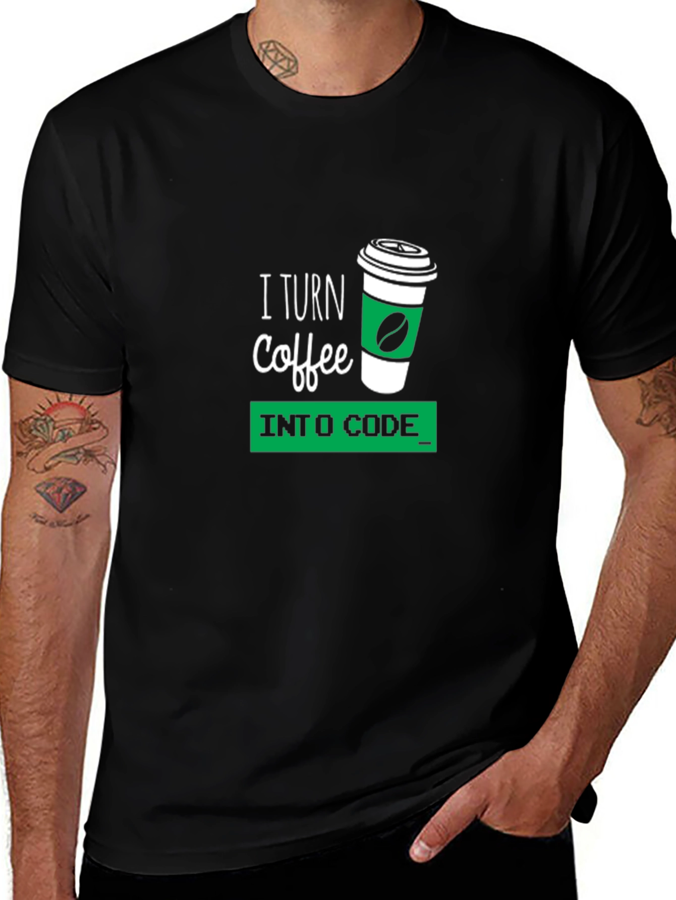 Coffee to Code Black T-Shirt