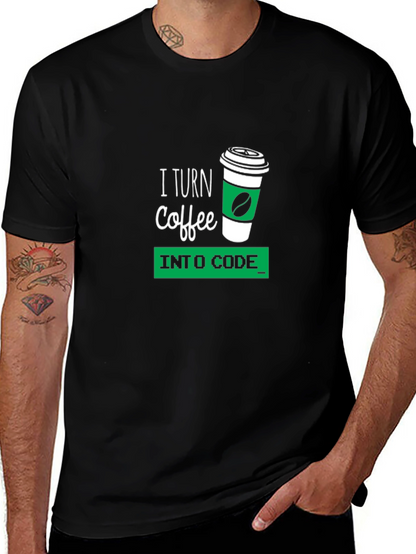 Coffee to Code Black T-Shirt
