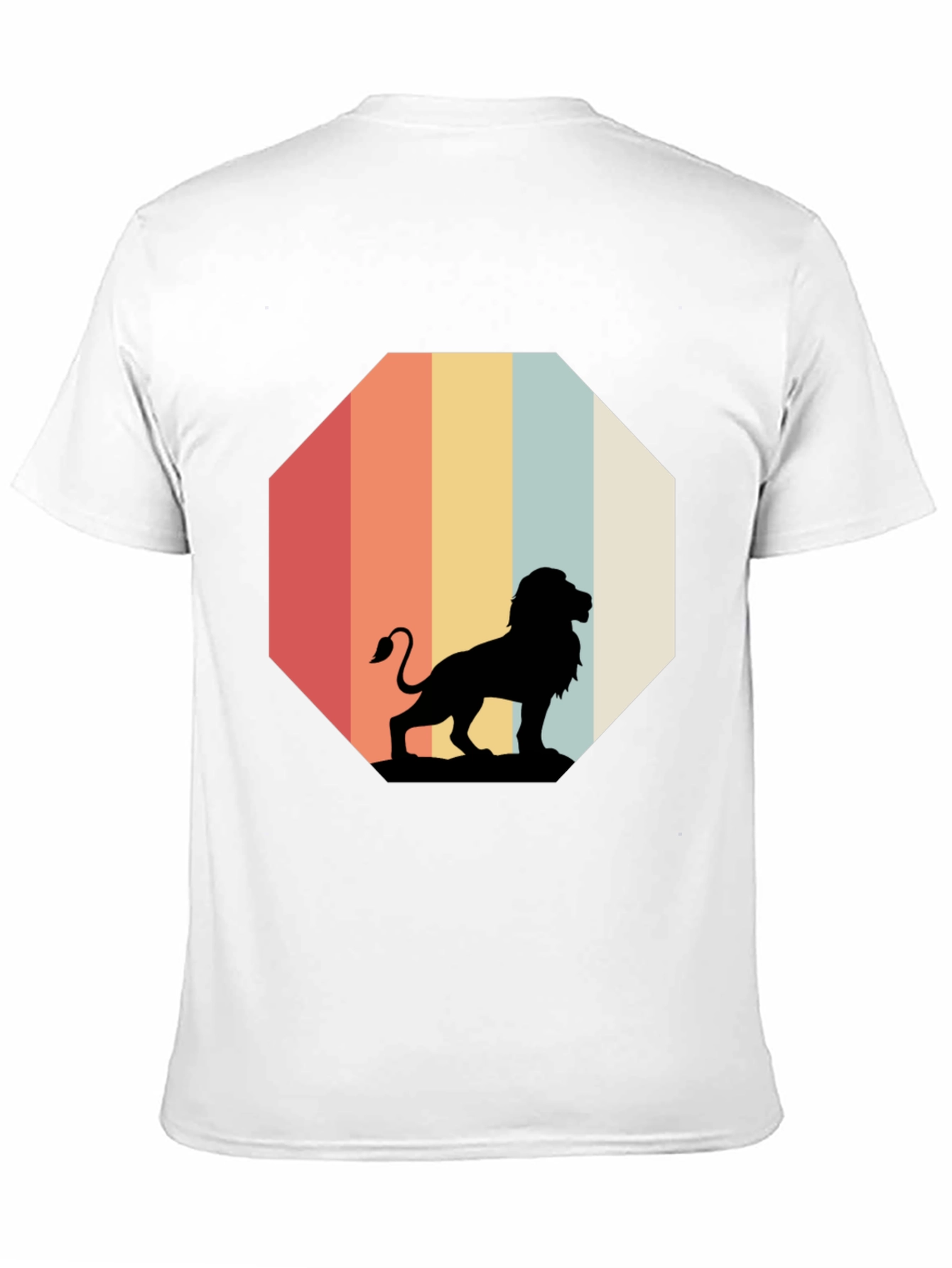 Retro Lion Graphic Tee - Classic Black T-Shirt