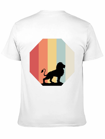 Retro Lion Graphic Tee - Classic Black T-Shirt