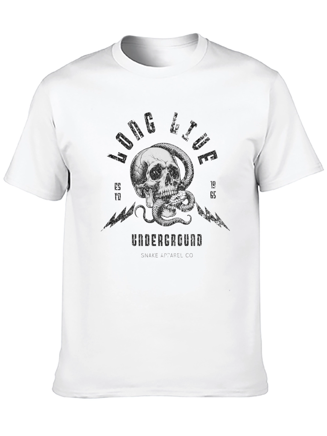 Skull & Snake Graphic T-Shirt - Long Live Underground