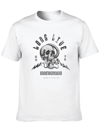 Skull & Snake Graphic T-Shirt - Long Live Underground