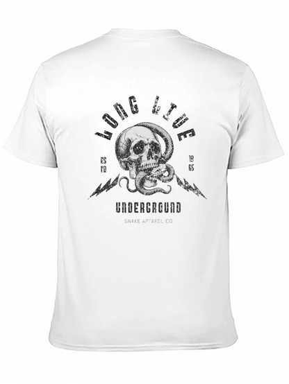 Skull & Snake Graphic T-Shirt - Long Live Underground