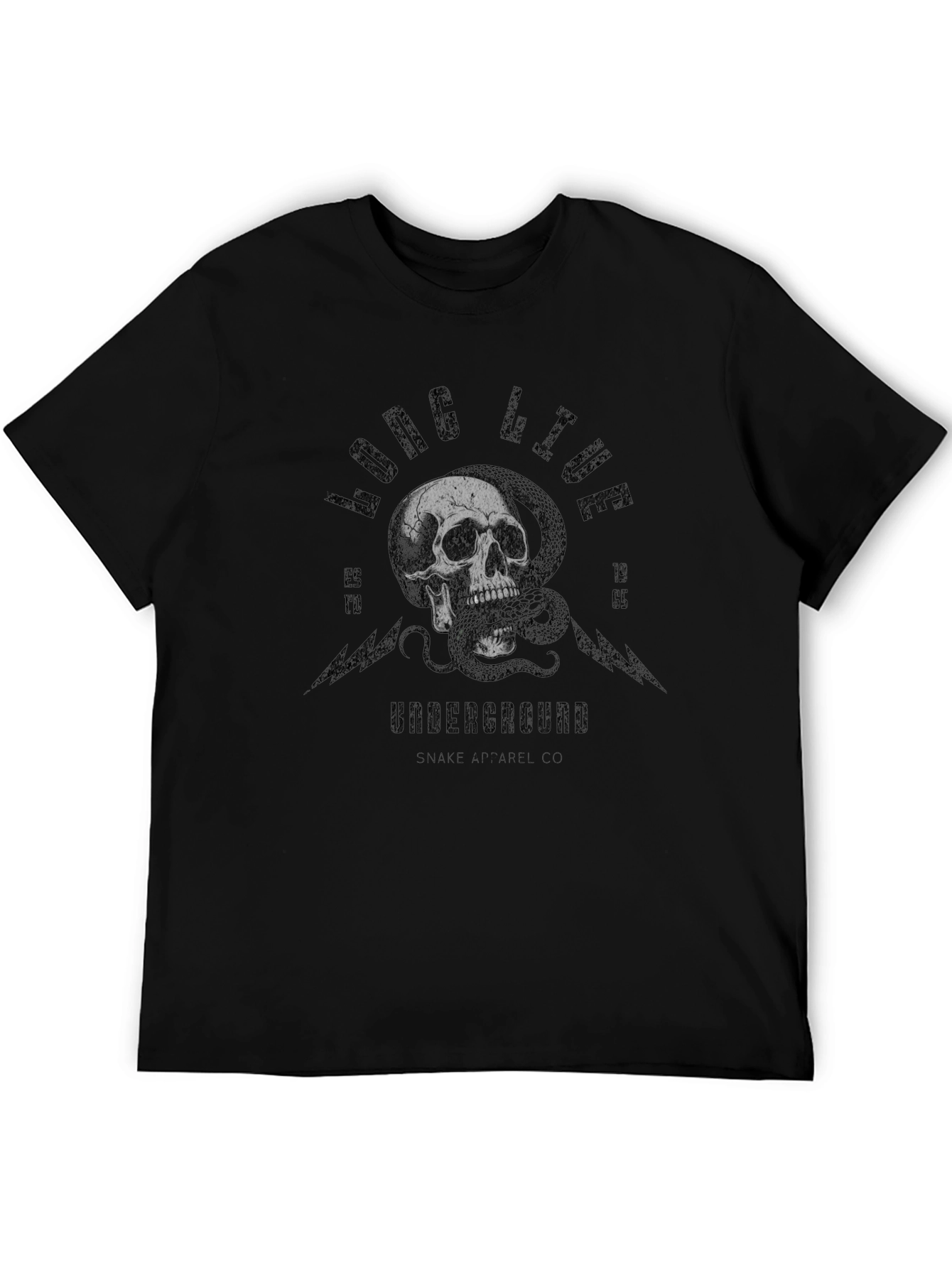 Skull & Snake Graphic T-Shirt - Long Live Underground