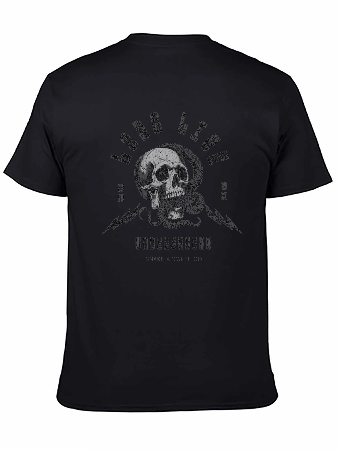 Skull & Snake Graphic T-Shirt - Long Live Underground