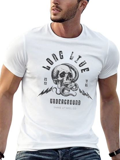 Skull & Snake Graphic T-Shirt - Long Live Underground