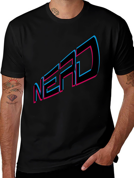 NERD Graphic Tee - Black Cotton Blend T-Shirt