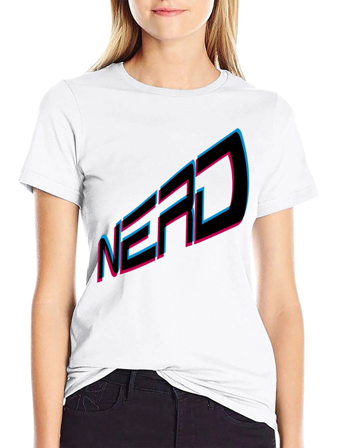 NERD Graphic Tee - Black Cotton Blend T-Shirt