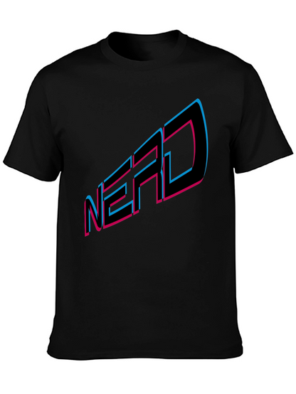 NERD Graphic Tee - Black Cotton Blend T-Shirt