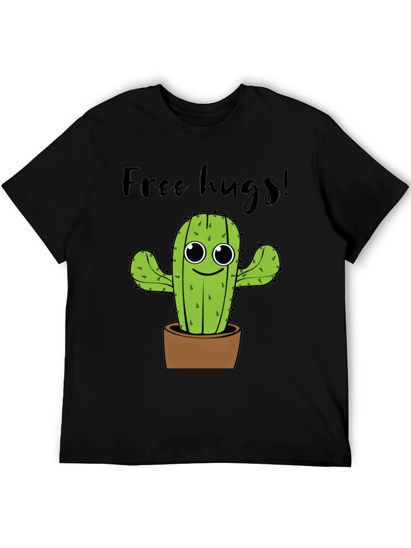 Free Hugs Cactus Graphic Tee - Soft Cotton Shirt