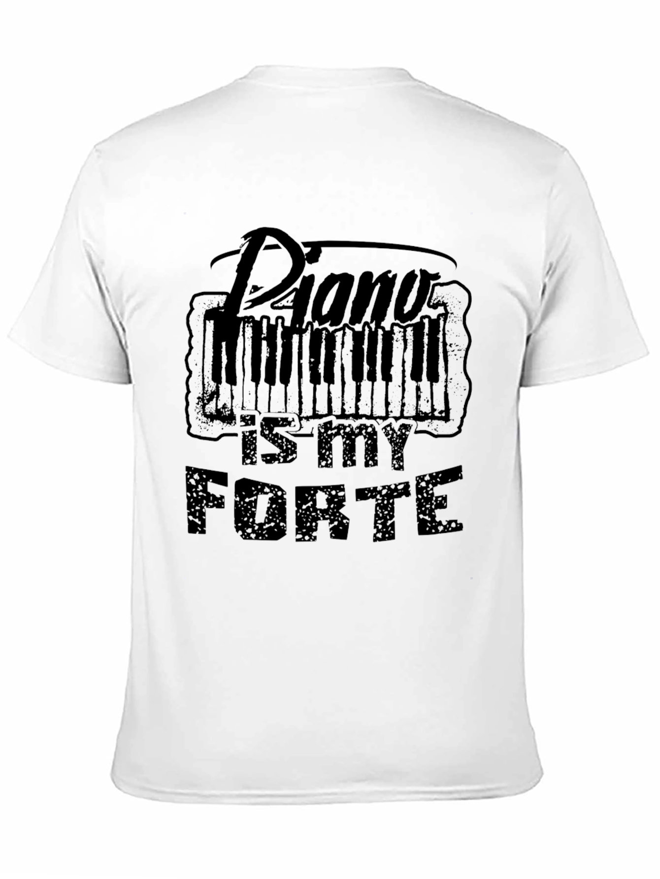 Piano Is My Forte Black T-Shirt