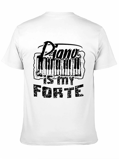 Piano Is My Forte Black T-Shirt