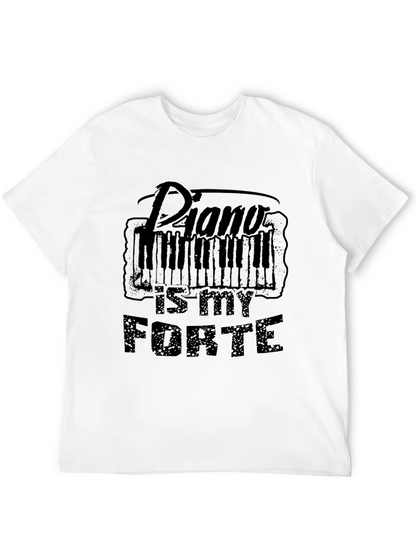 Piano Is My Forte Black T-Shirt