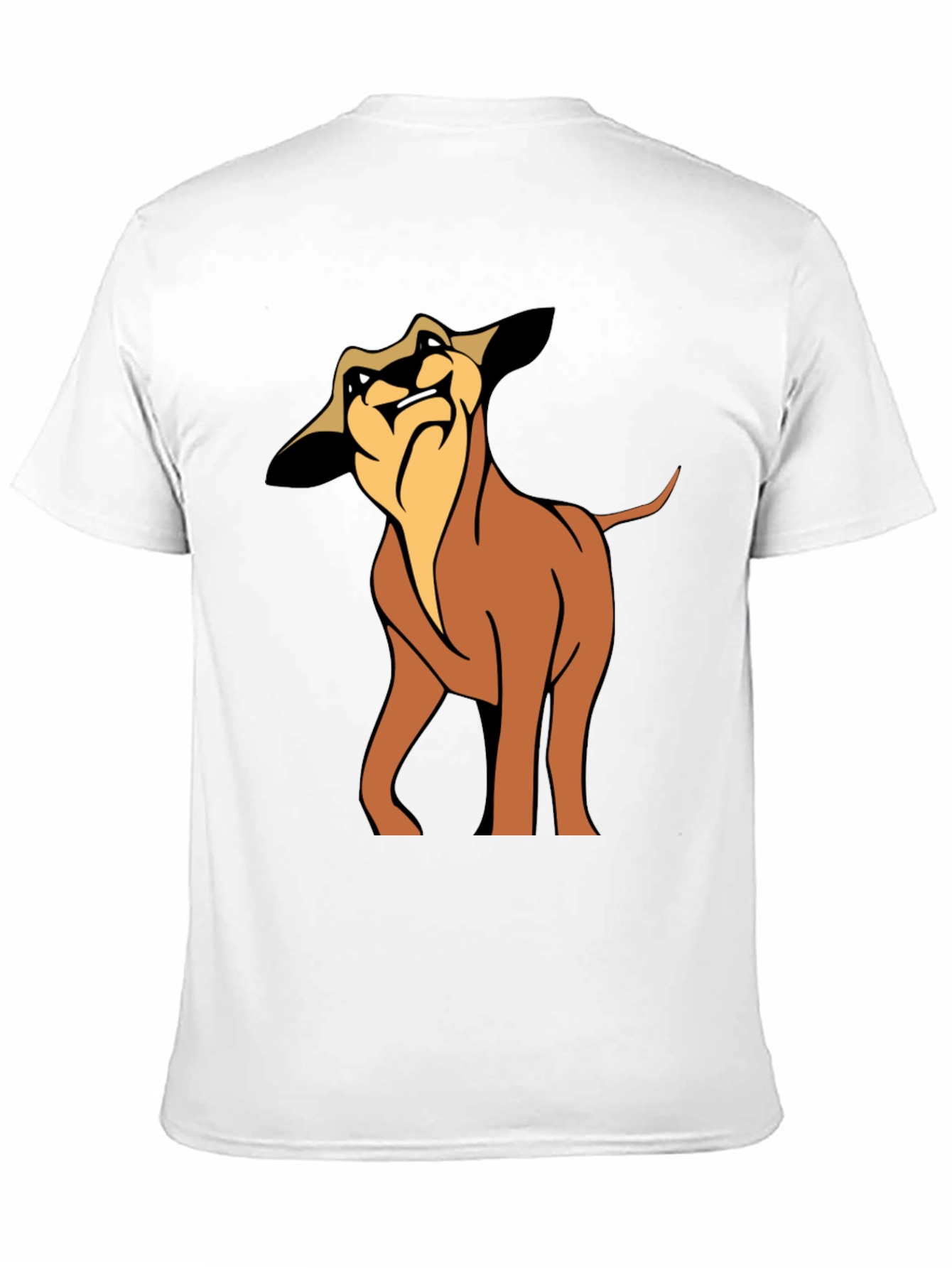 Cartoon Dog Graphic Tee - Soft Black Cotton