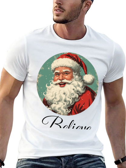 Believe Santa Graphic Tee - Black