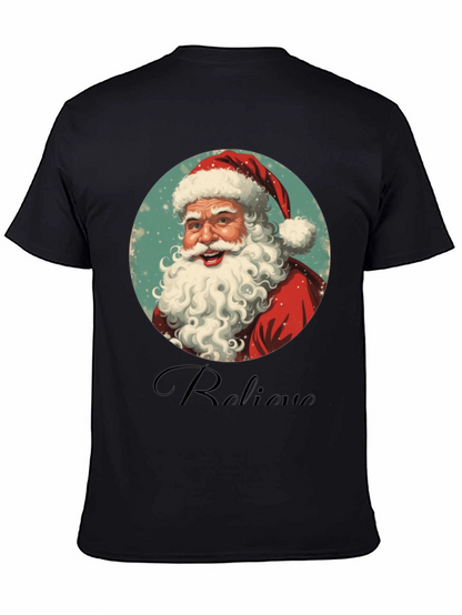 Believe Santa Graphic Tee - Black